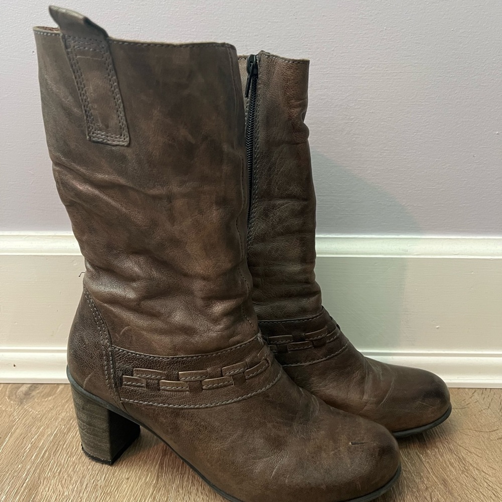 Brown Leather Women's Boots